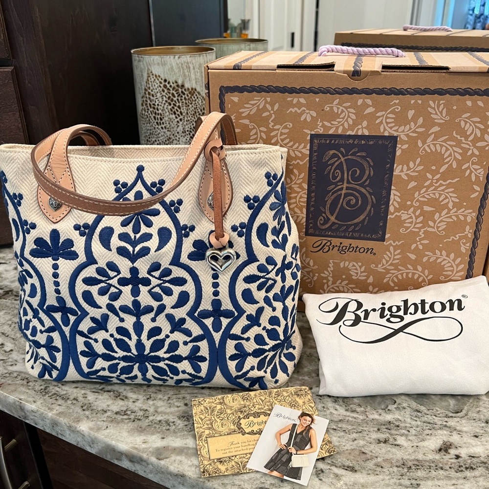 BRIGHTON Tote Canvas Womens Bag New Authentic